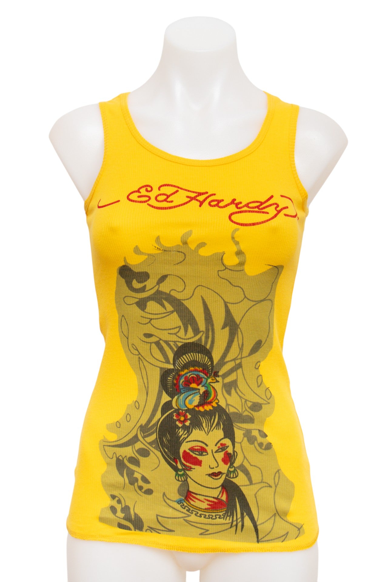 #48 Ed Hardy Tank Top Yellow | c. 193 | Size 10