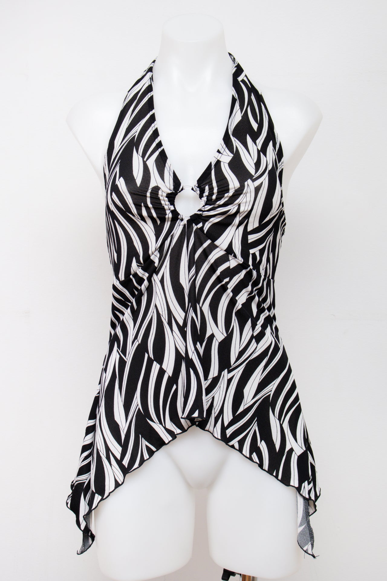 #41 Orange U.S.A Halter Top Black | c. 198 | Size 10