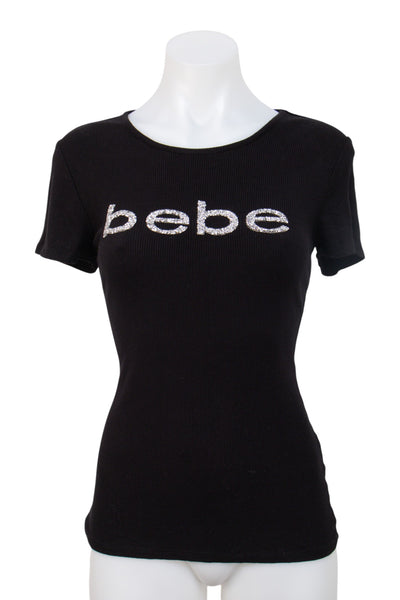 #080 Bebe T-shirt Black | c. | Size 8/10