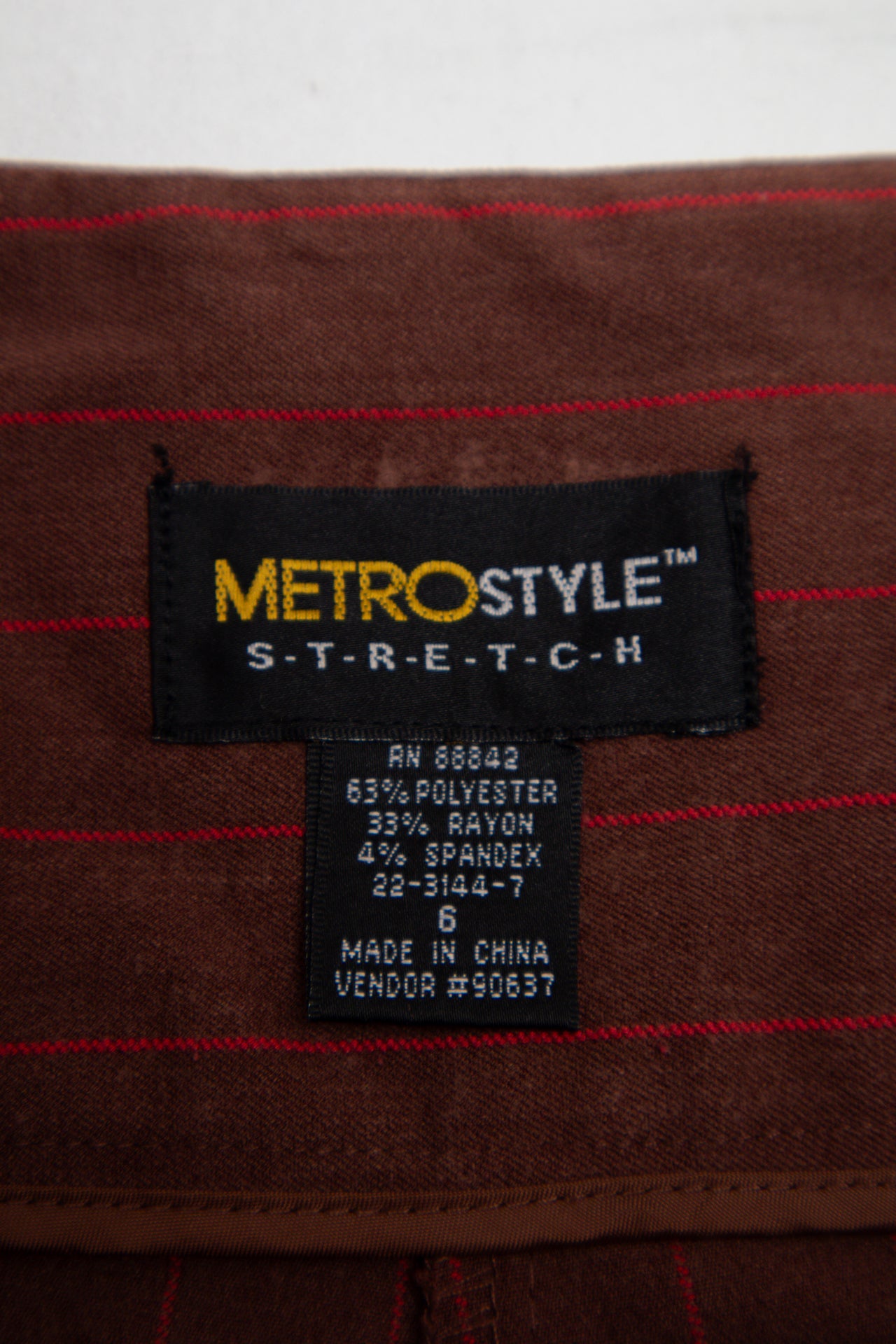#143 Metrostyle Stretch Pants Brown | c. 204 | Size 10