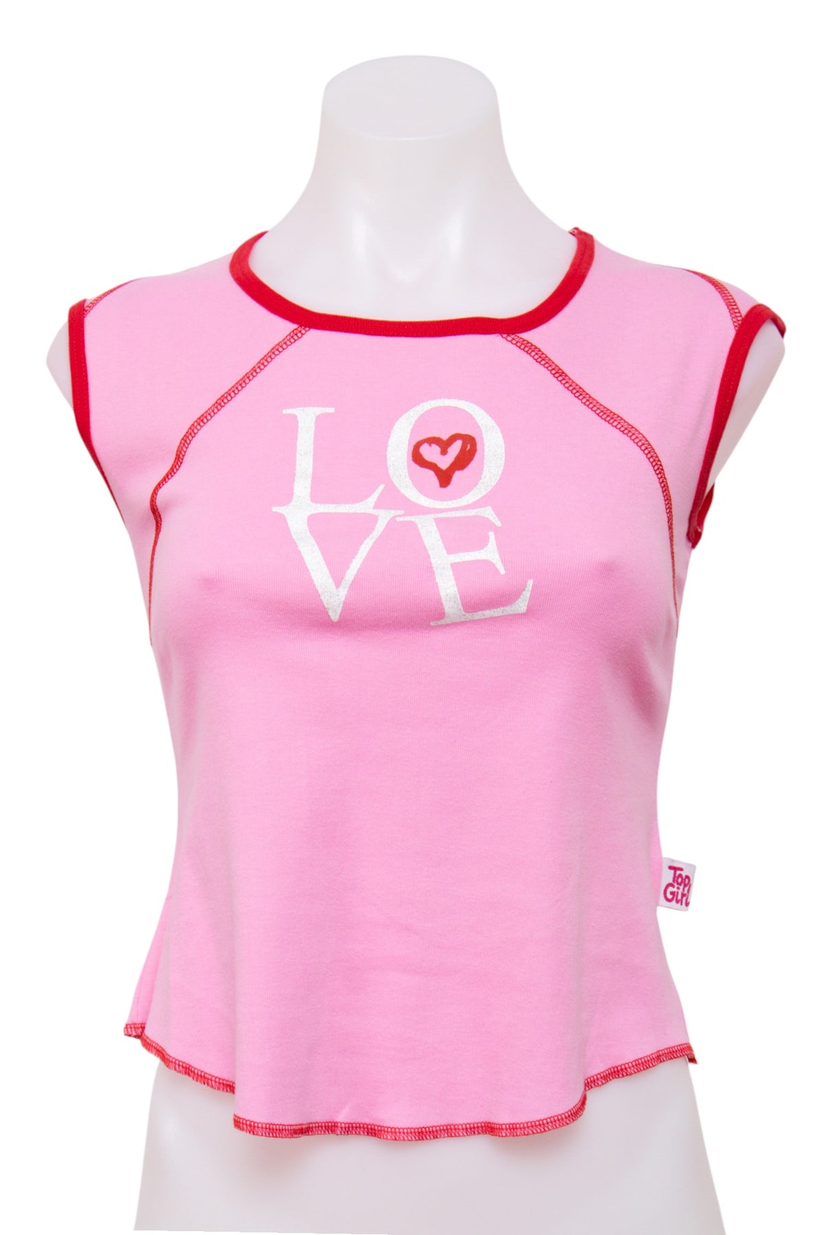#074 Deadstock Top Girl T-shirt Pink | c. | Size 10