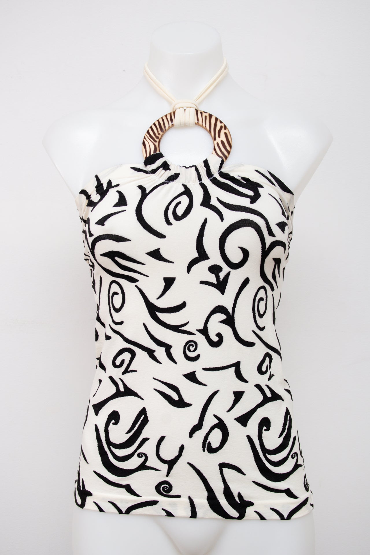 #004 Halter Top White | c. 201 | Size 8