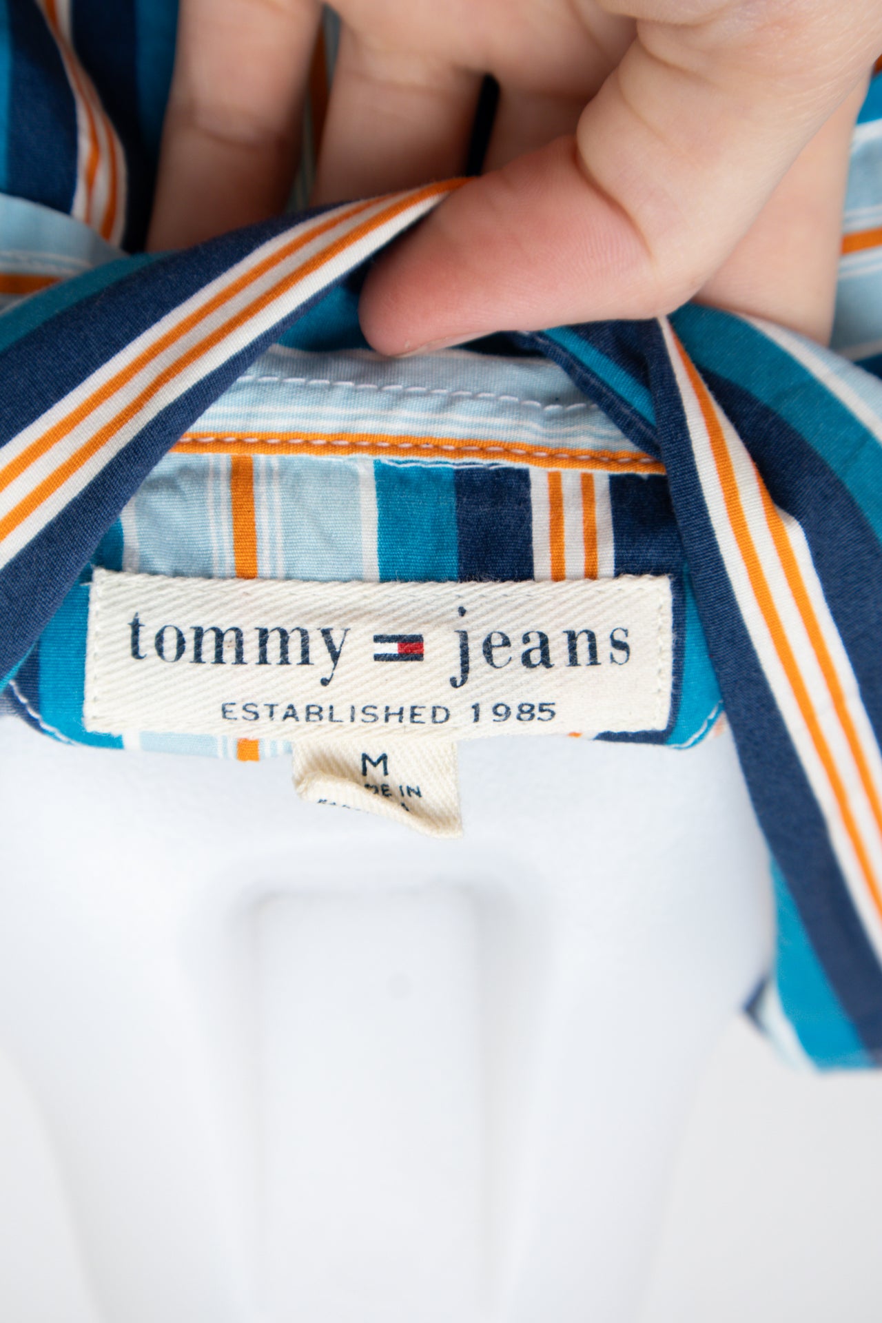 #104 Tommy Jeans Shirt Blue | c. 198 | Size 8