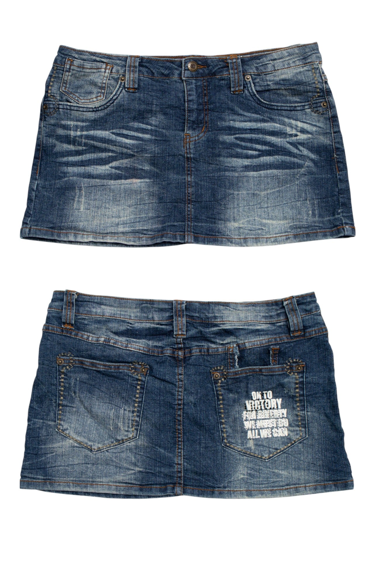 #172 Xtm Jeans Mini Skirt Blue | c. 209 | Size 10