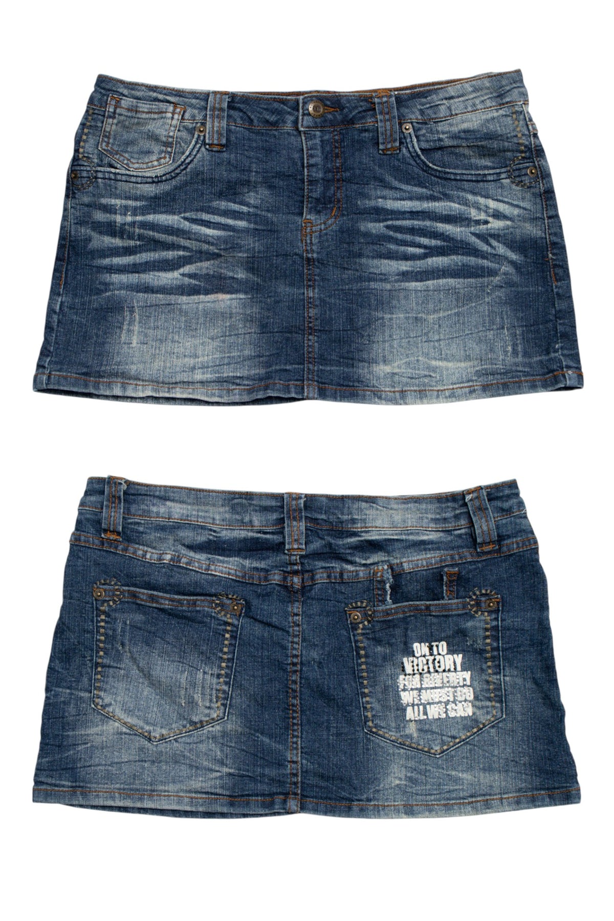 #172 Xtm Jeans Mini Skirt Blue | c. 209 | Size 10