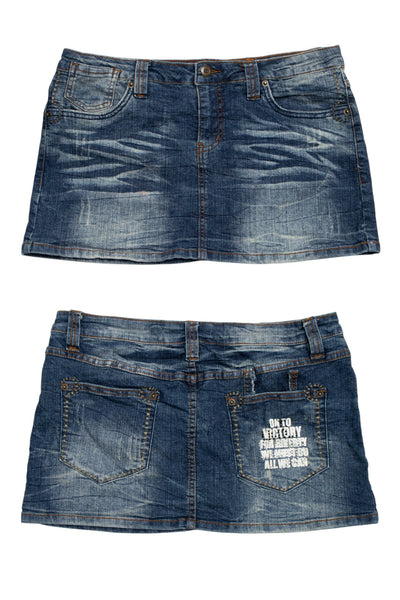 #172 Xtm Jeans Mini Skirt Blue | c. 209 | Size 10