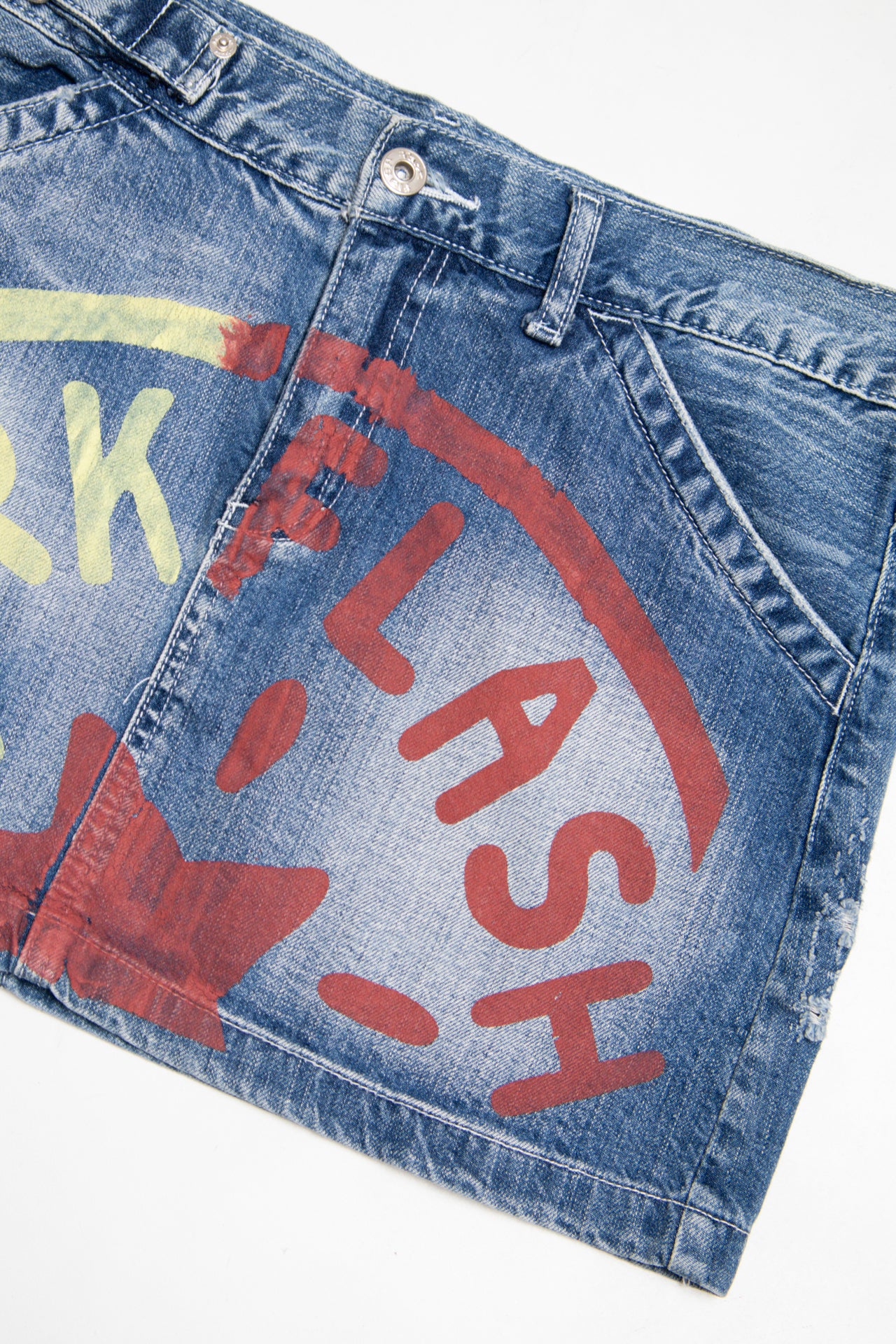 #111 Park Flash Mini Skirt Blue | c. 204 | Size 10/12