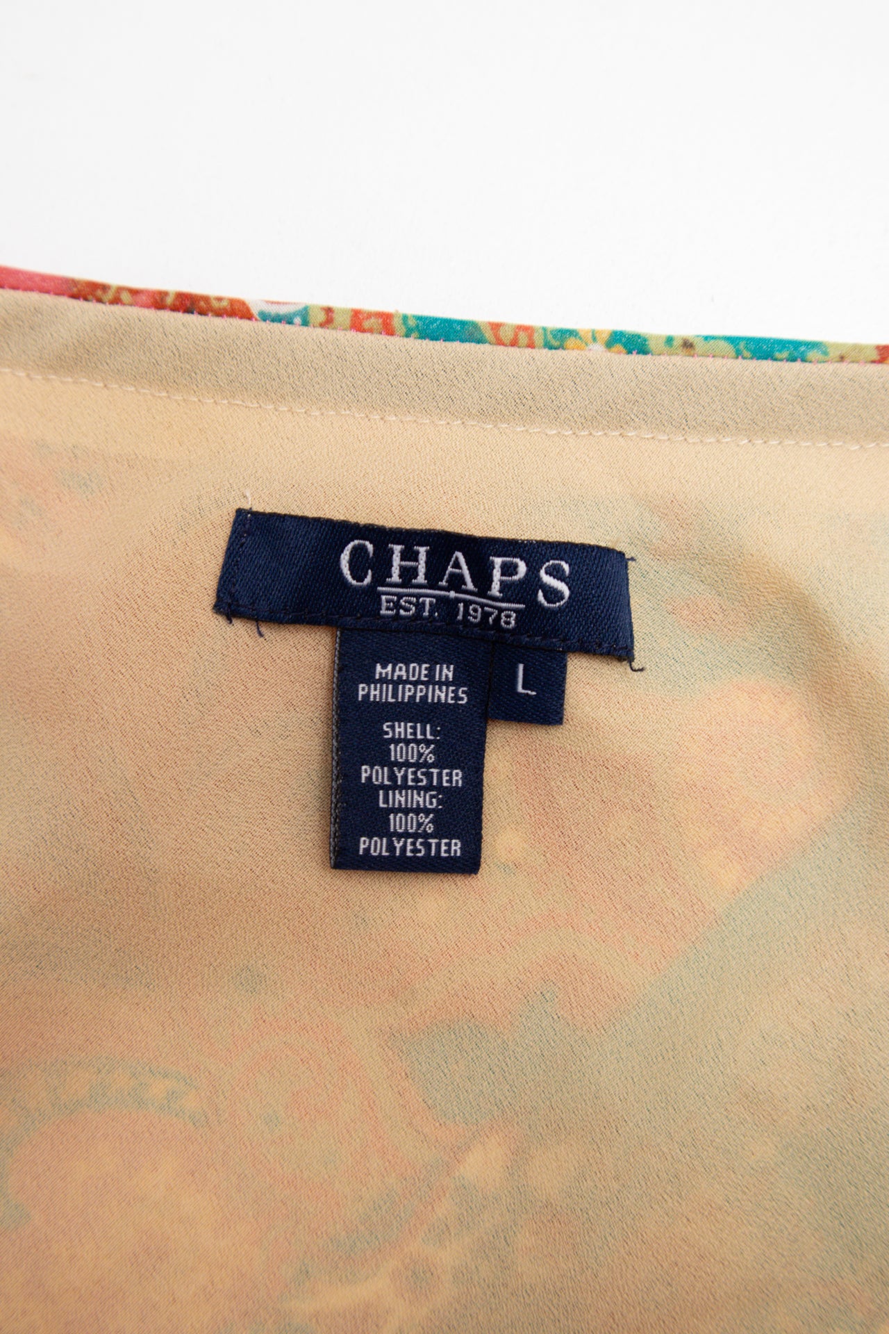 #118 Chaps Long Skirt Blue | c. 213 | Size 12/14