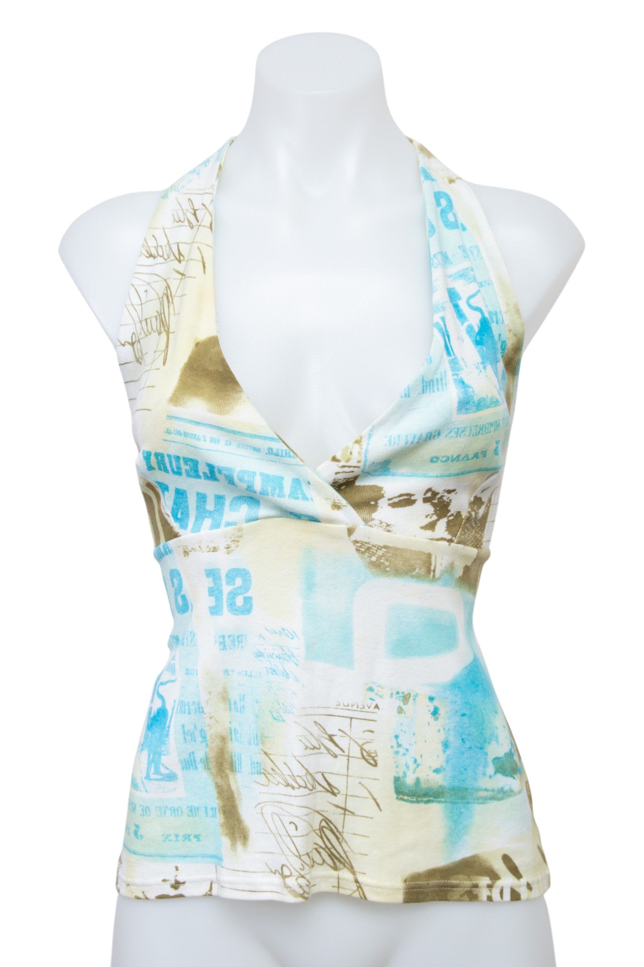 #052 Camaíeu Halter Top White | c. 200 | Size 10