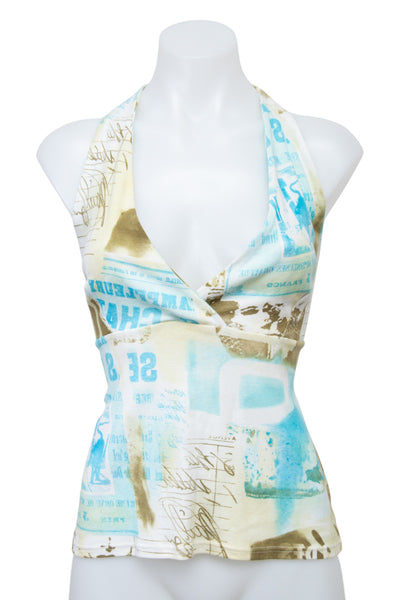 #052 Camaíeu Halter Top White | c. 200 | Size 10