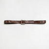 #46 Leather Studded Brown Belt | c. 188 | Size 14/16