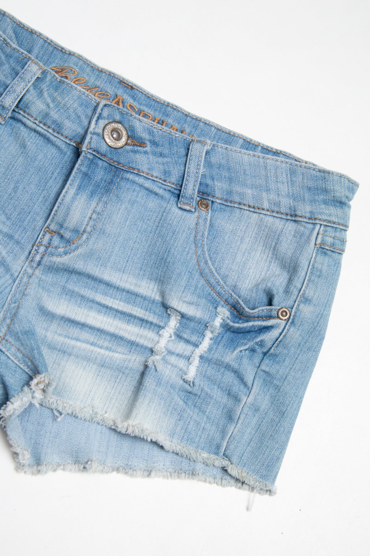 #172 Blue Asphalt Denim Shorts Blue | c. 203 | Size 8