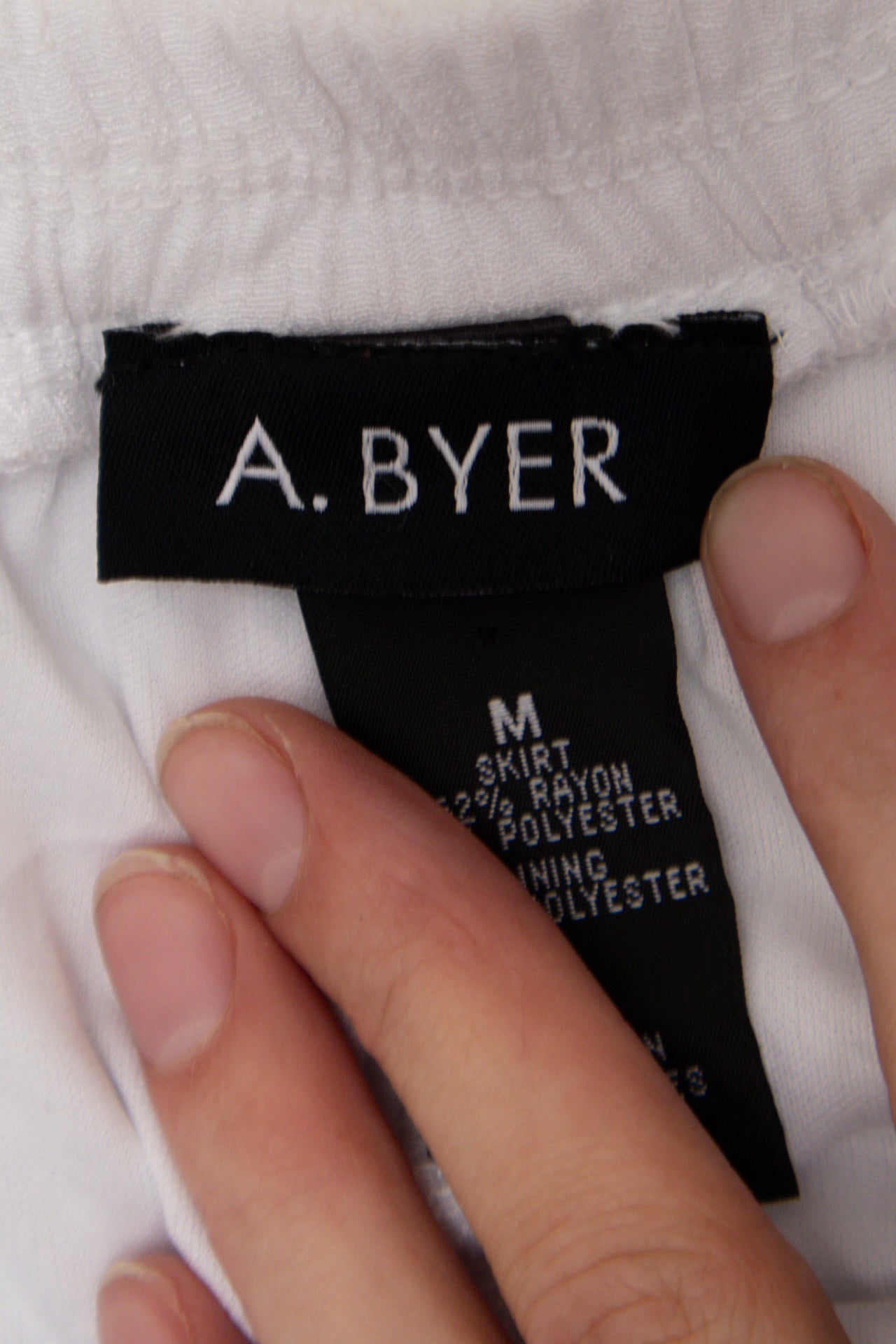 #187 A. Byer Skirt White | c. 181 | Size 8