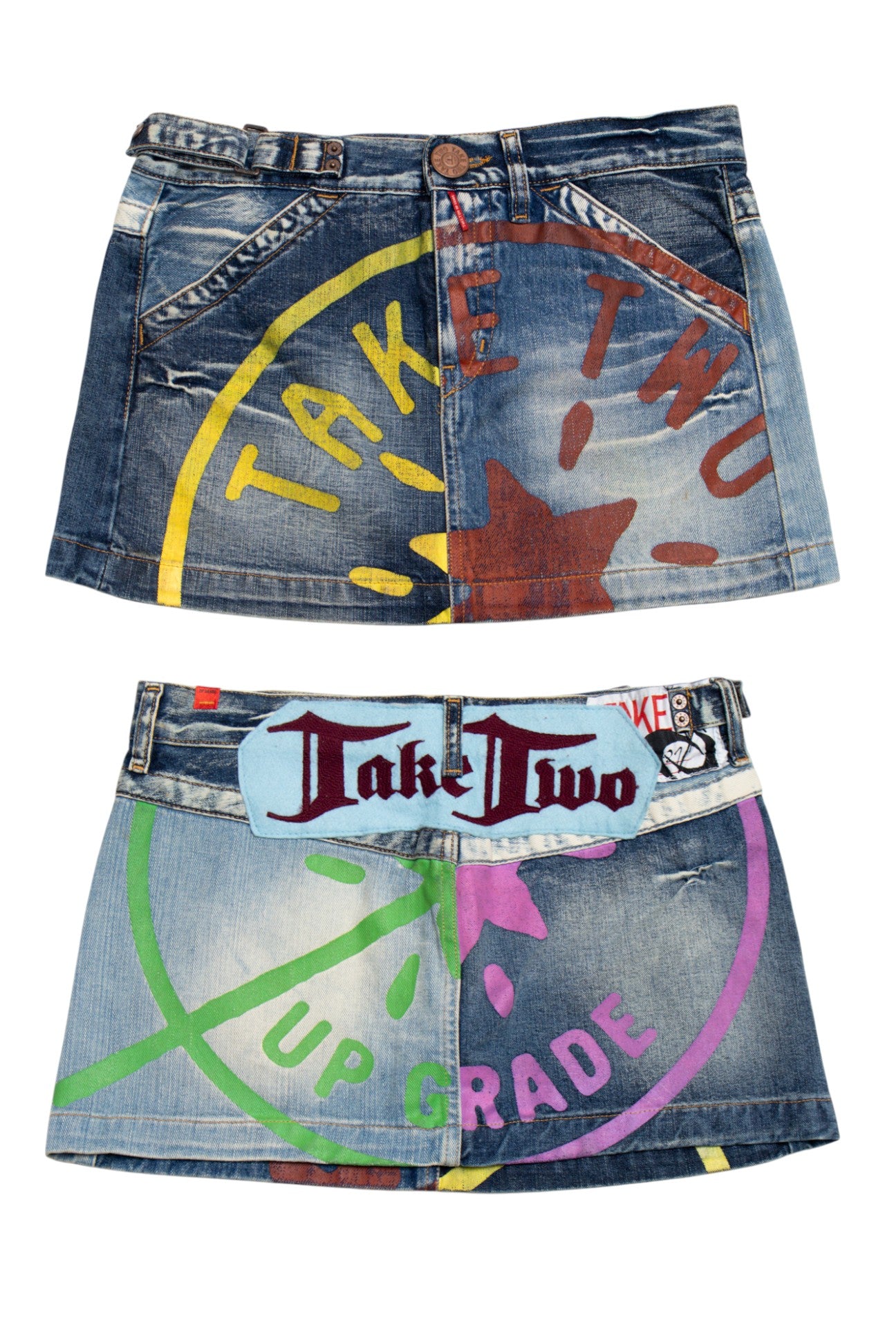 #173 Take Two Mini Skirt Blue | c. 200 | Size 8