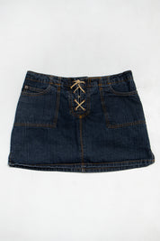 #161 Lo-rise / Jordache Mini Skirt Blue | c. 190 | Size 10