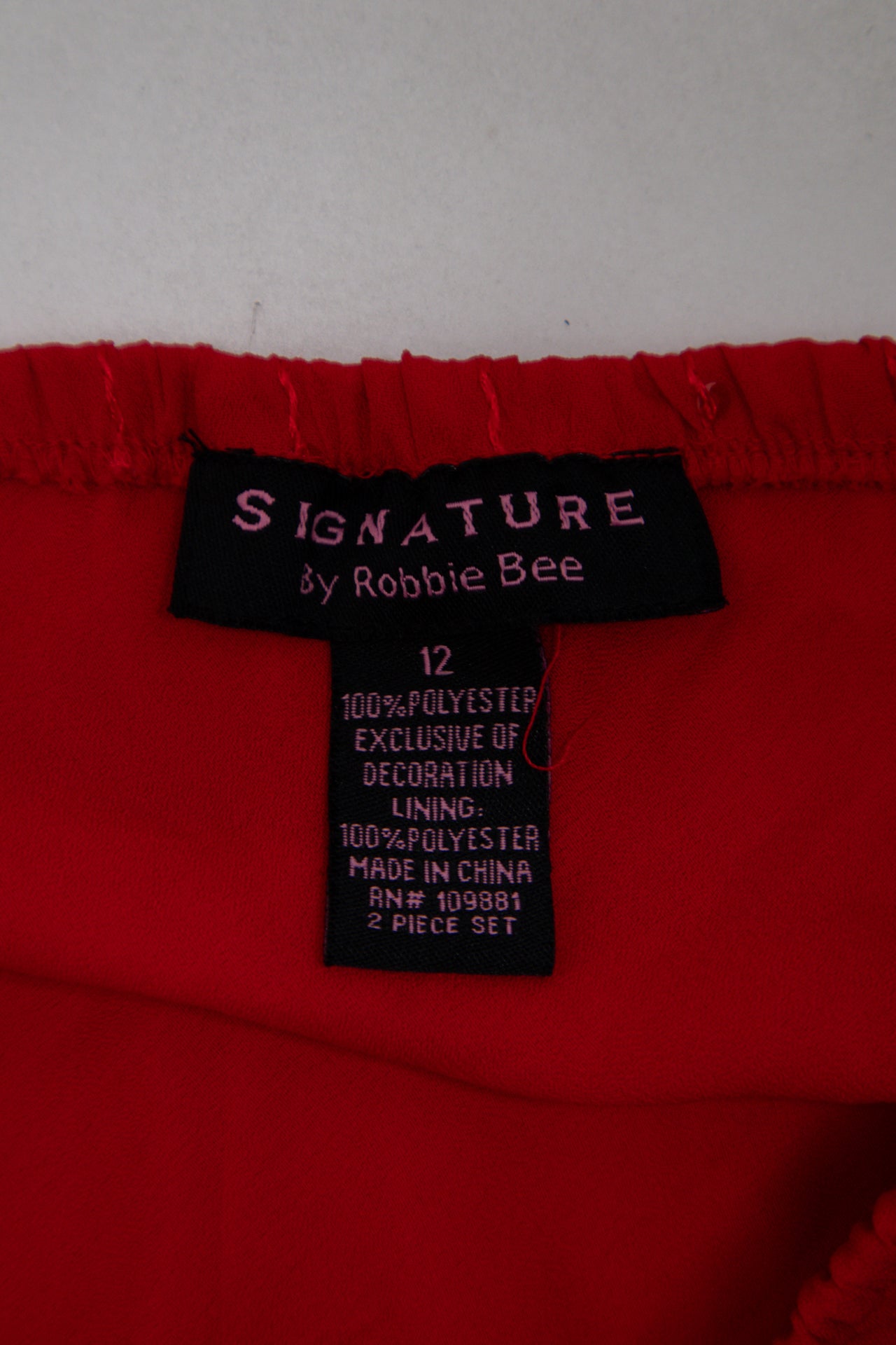 #129 Signature By Robbie Bee Skirt Red | c. 200 | Size 14