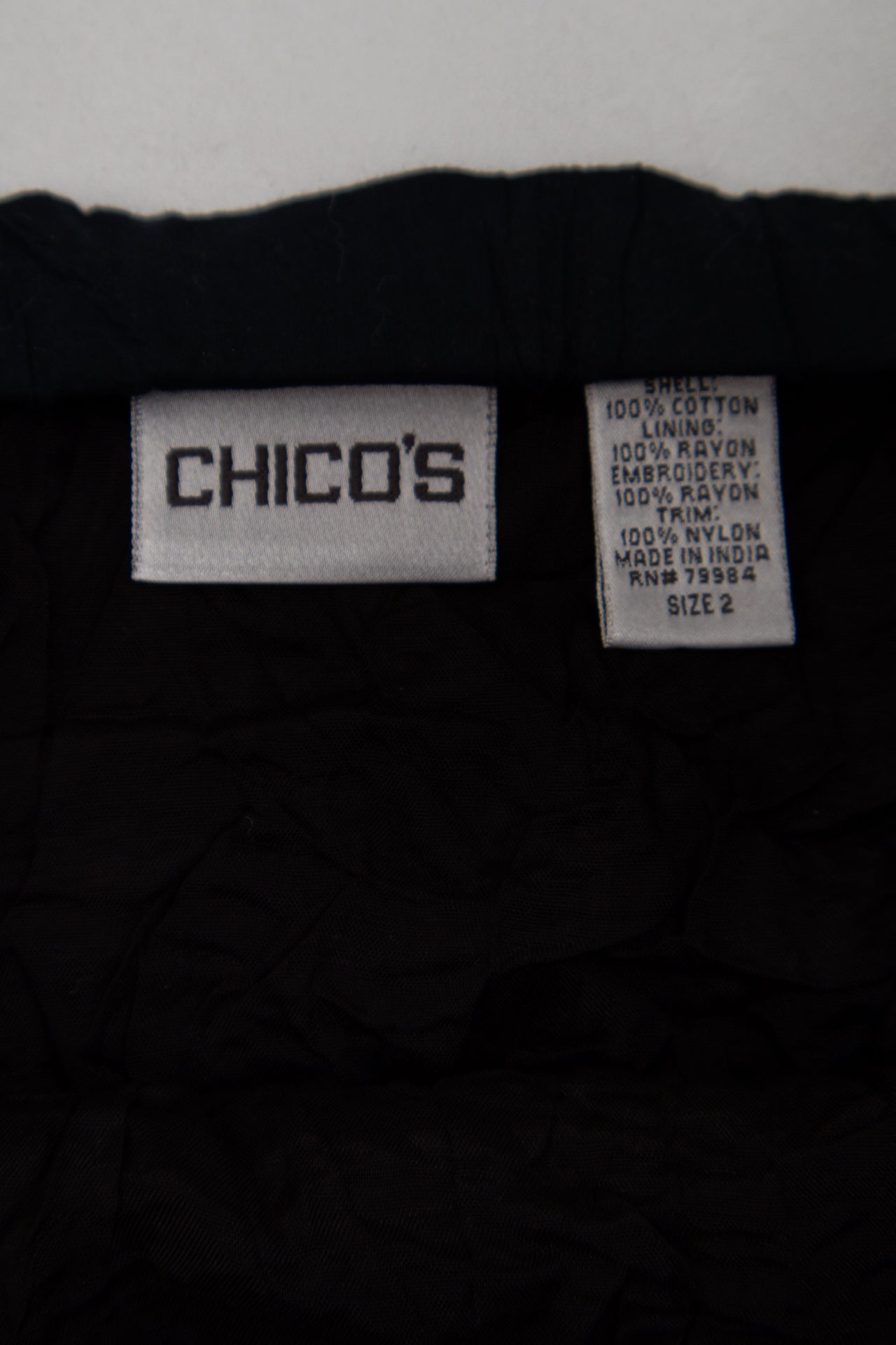 #177 Chico's Skirt Black | c. 198 | Size 10/12