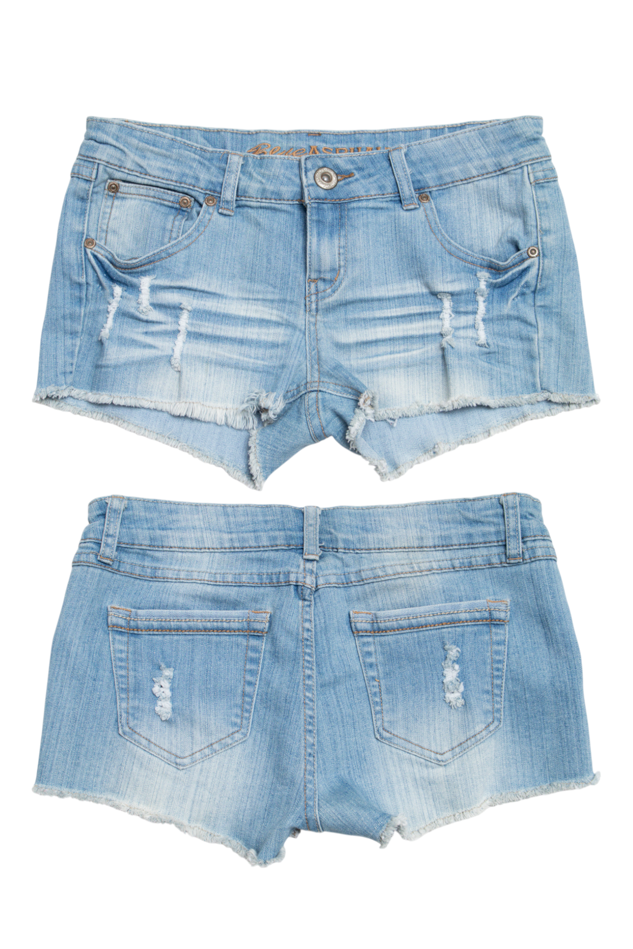 #172 Blue Asphalt Denim Shorts Blue | c. 203 | Size 8