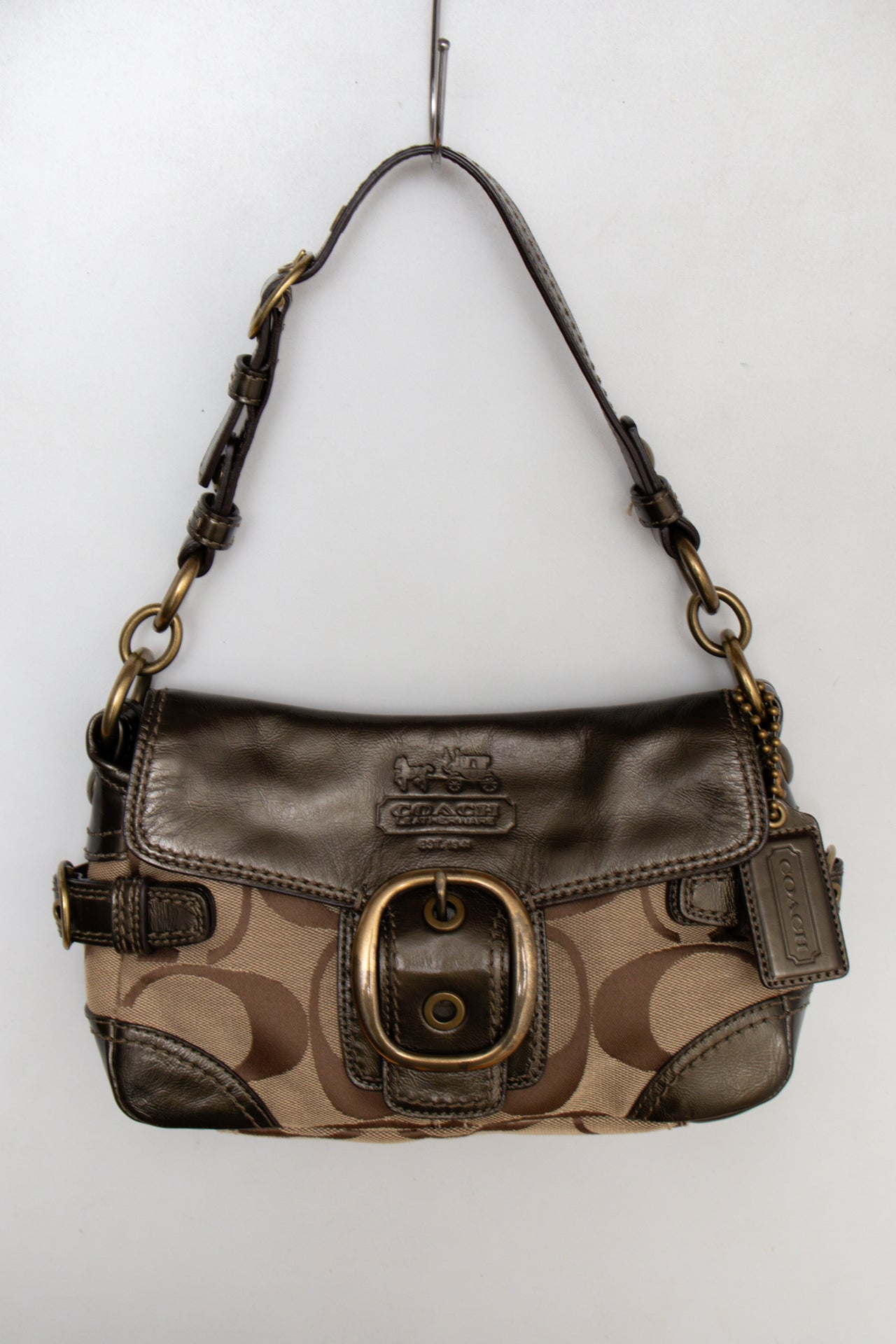 #188 Coach Shoulder Bag Brown | c. 198 | Size