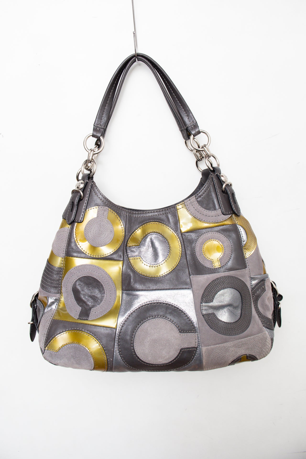 #172 Coach Shoulder Bag Gray | c. 206 | Size
