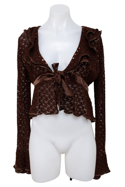 #110 Banana Republic Long Sleeve Brown | c. 208 | Size 12