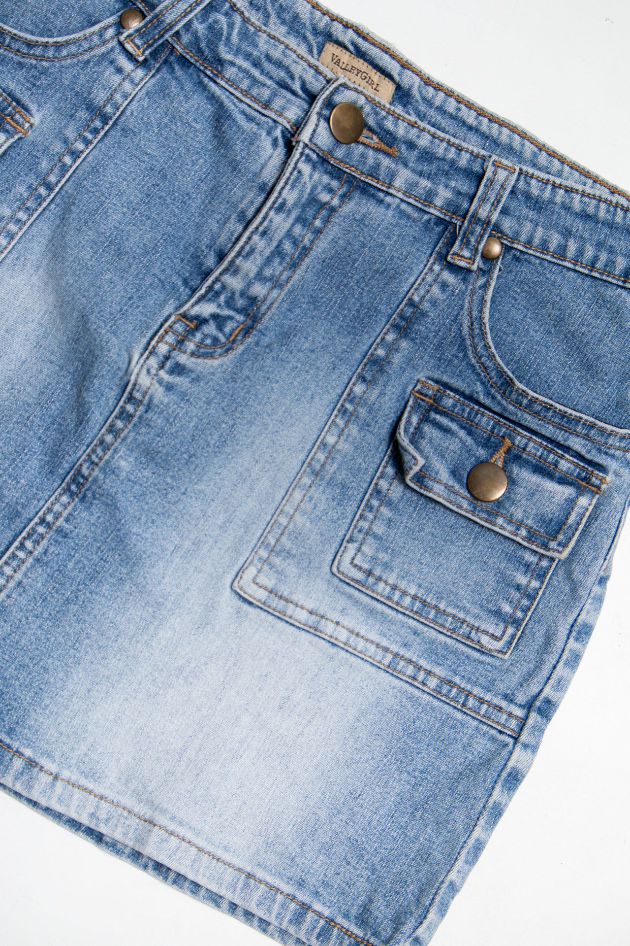 #140 Valleygirl Mini Skirt Blue | c. 190 | Size 8