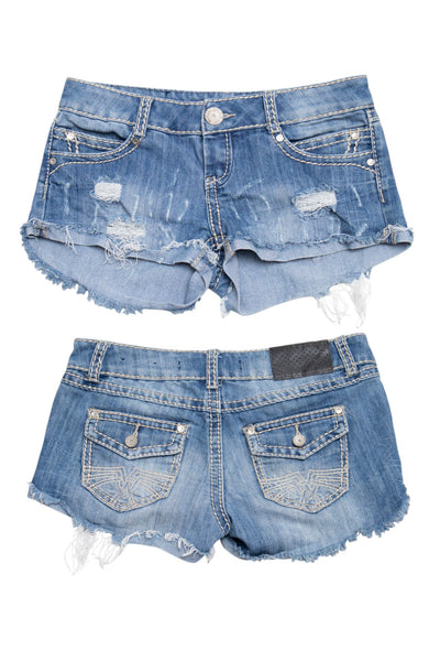 #186 Almost Famous Booty Short Blue | c. 209 | Size 8