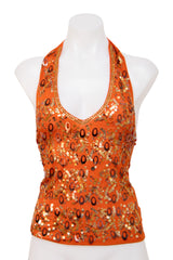 #004 Gloria & Johns Halter Orange | c. 210 | Size 8