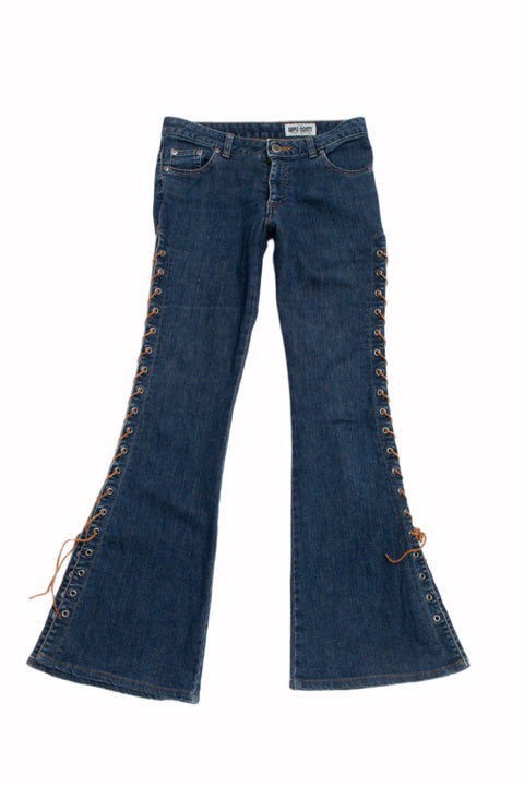 #95 Lapis Conty Lace Jeans | Mob Wife | Size 8