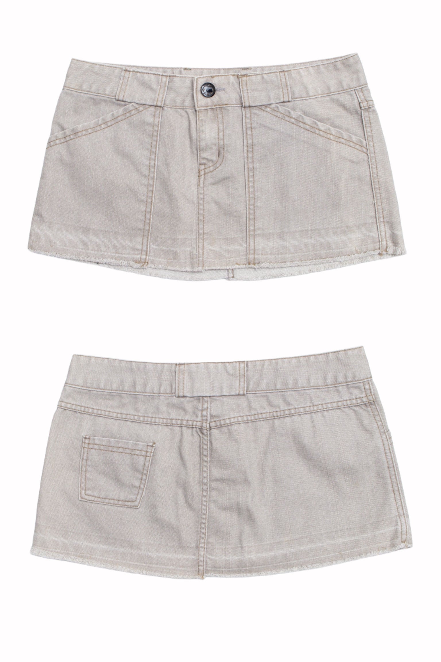 #67 Light Grey Denim Mini | Garden Brat | Size 8