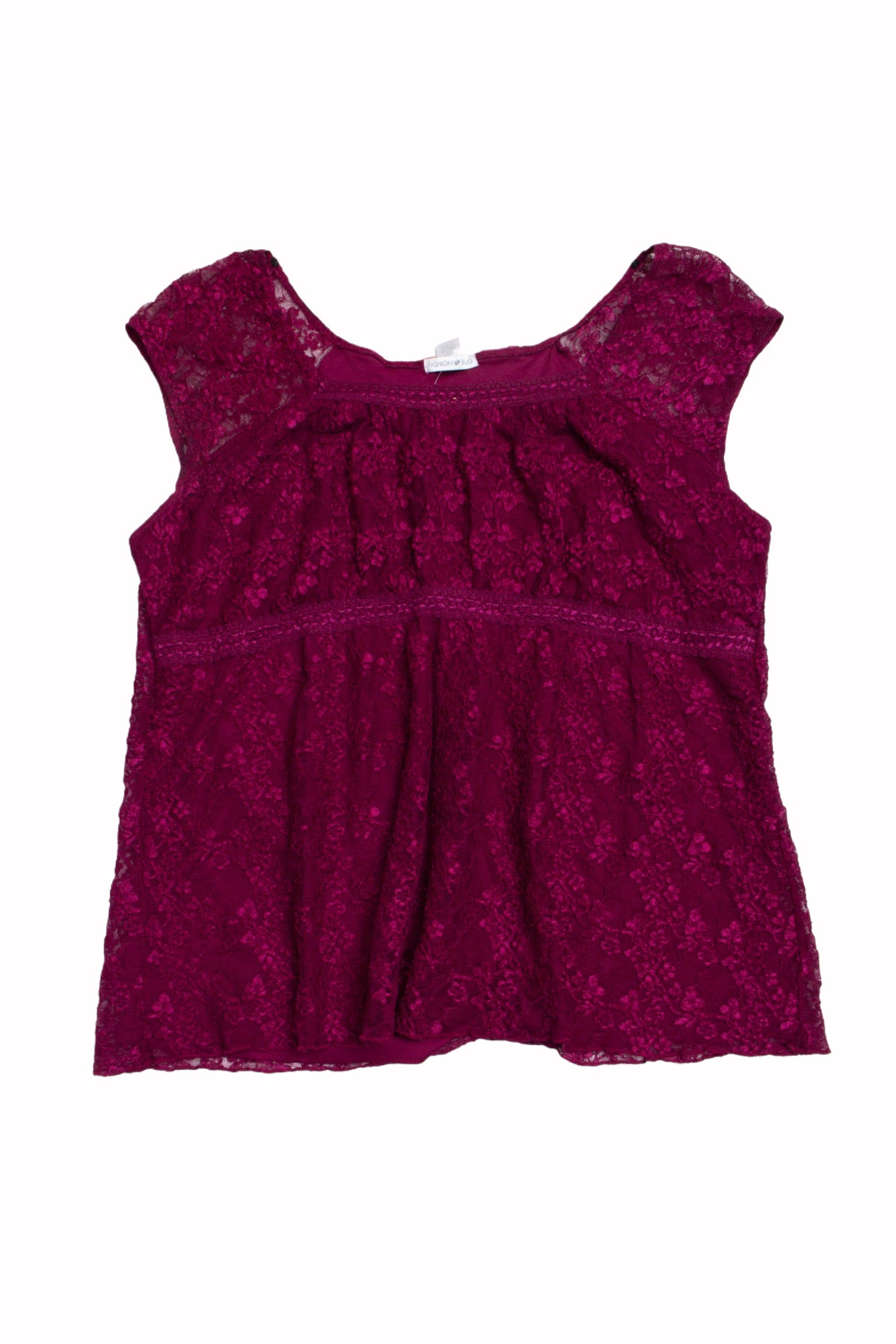 #35 Purple Lacey Milkmaid Top | Mason's Picks | Size 18/20