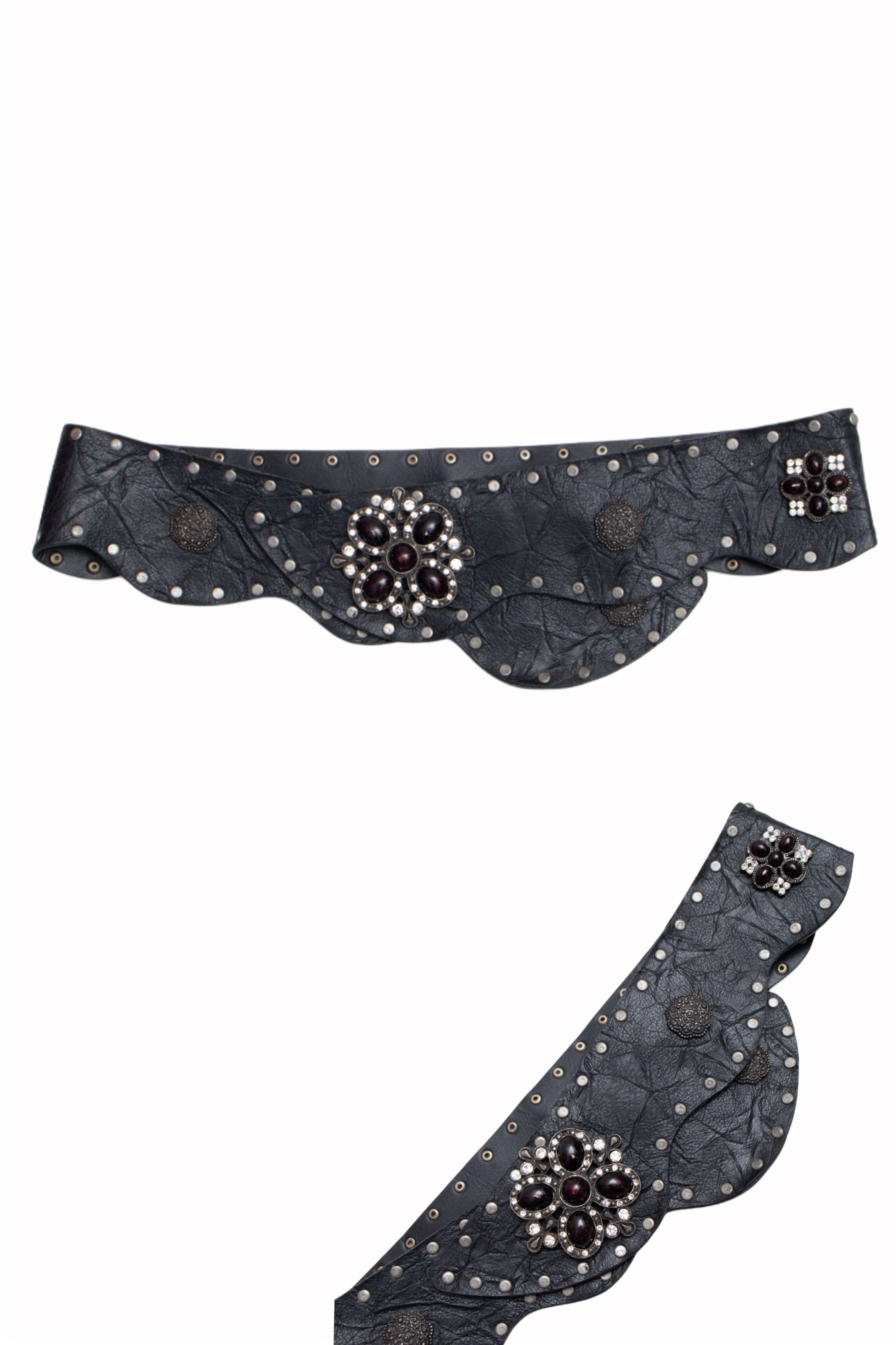 #66 Leather Diamanté Belt | Brat