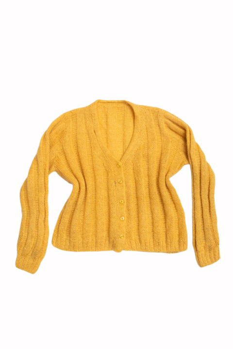 #49 Mustard Knit Cardigan | Garden Fairy | Size 12