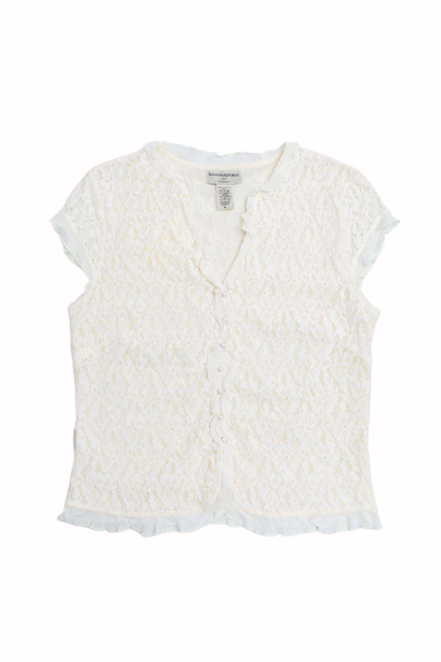 #41 Banana Republic Lace Tee | Garden Brat | Size 12