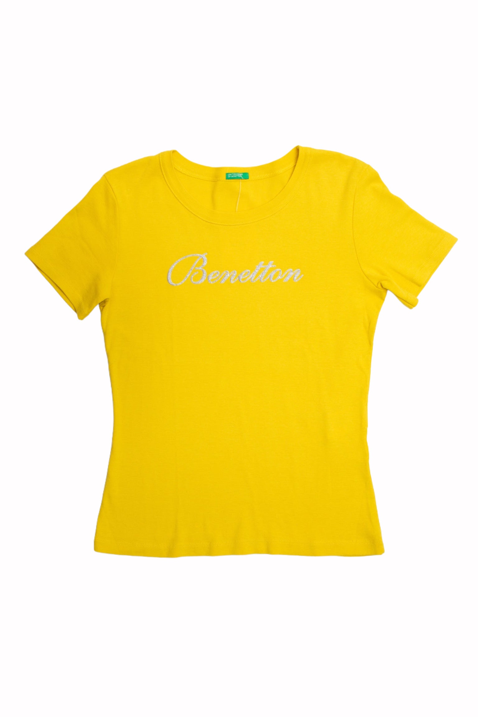 #14 Yellow Sparkly Benetton tee | Emma At The Olympics | Size 8/10