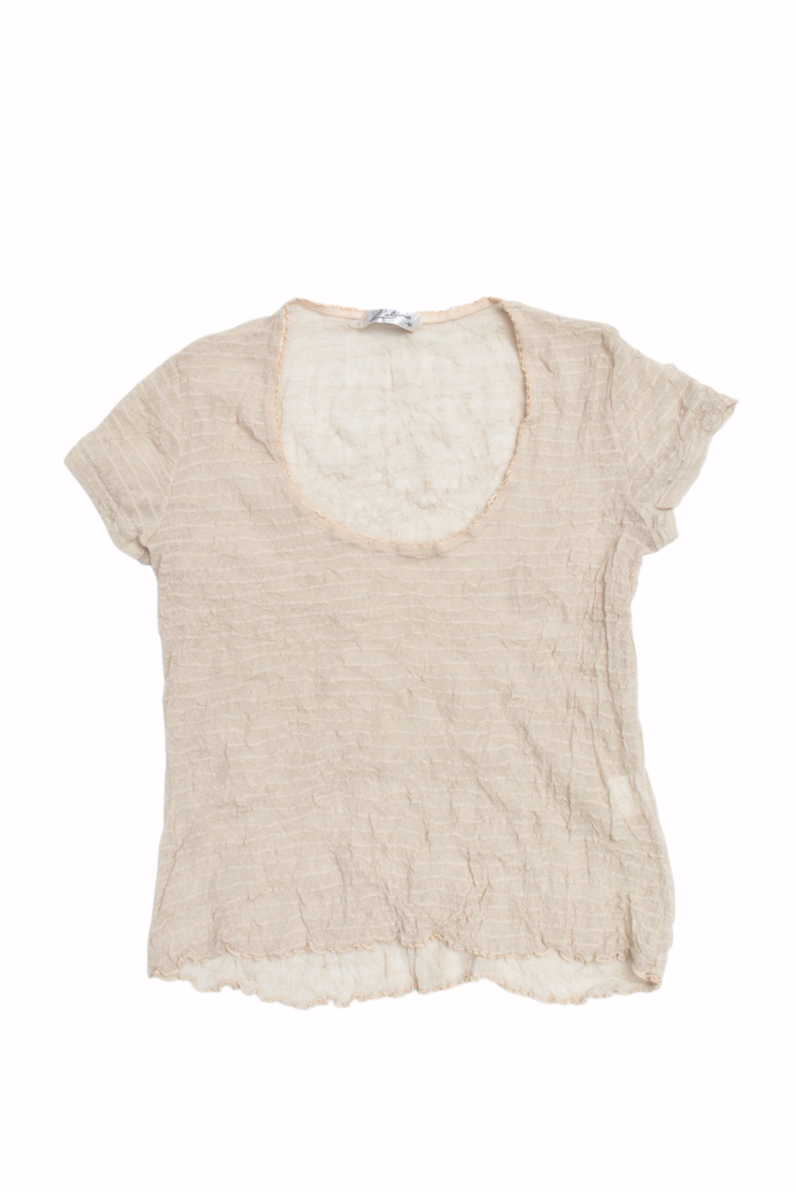 #36 Lolivie Mesh Tan Tee | Brat | Size 10