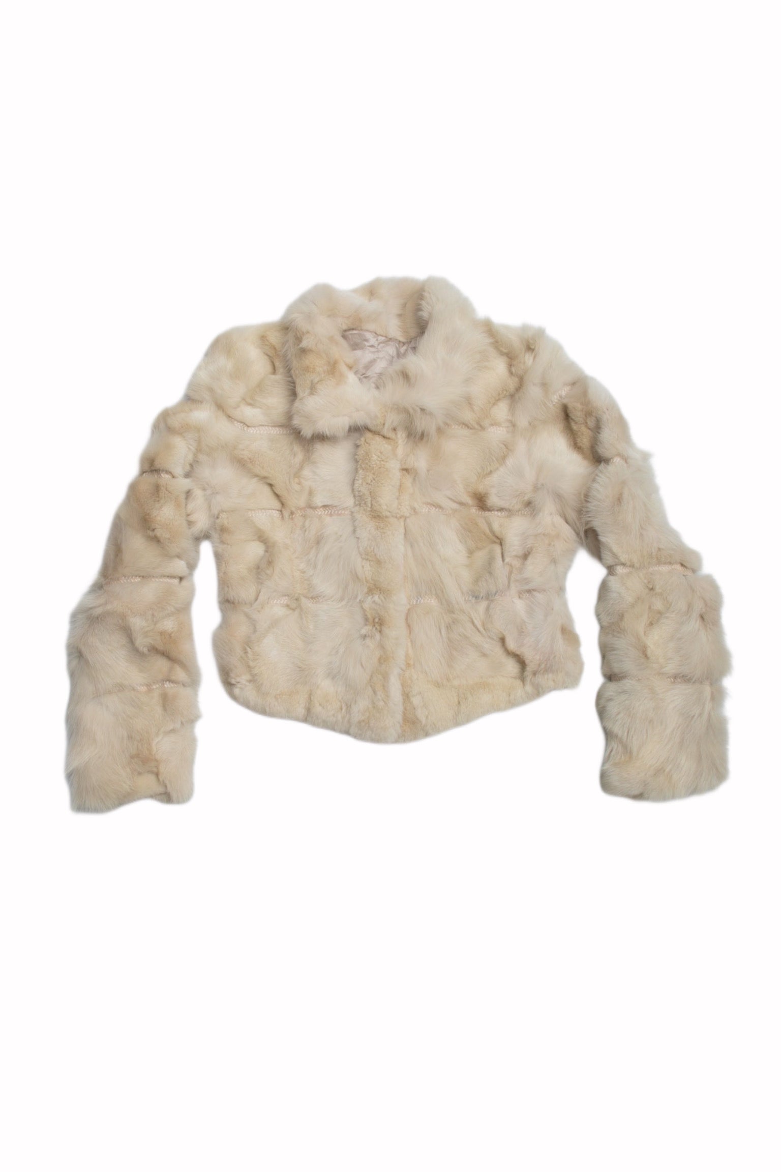 #38 White Stitched Fur Coat | Mob Wife | Size 8/10