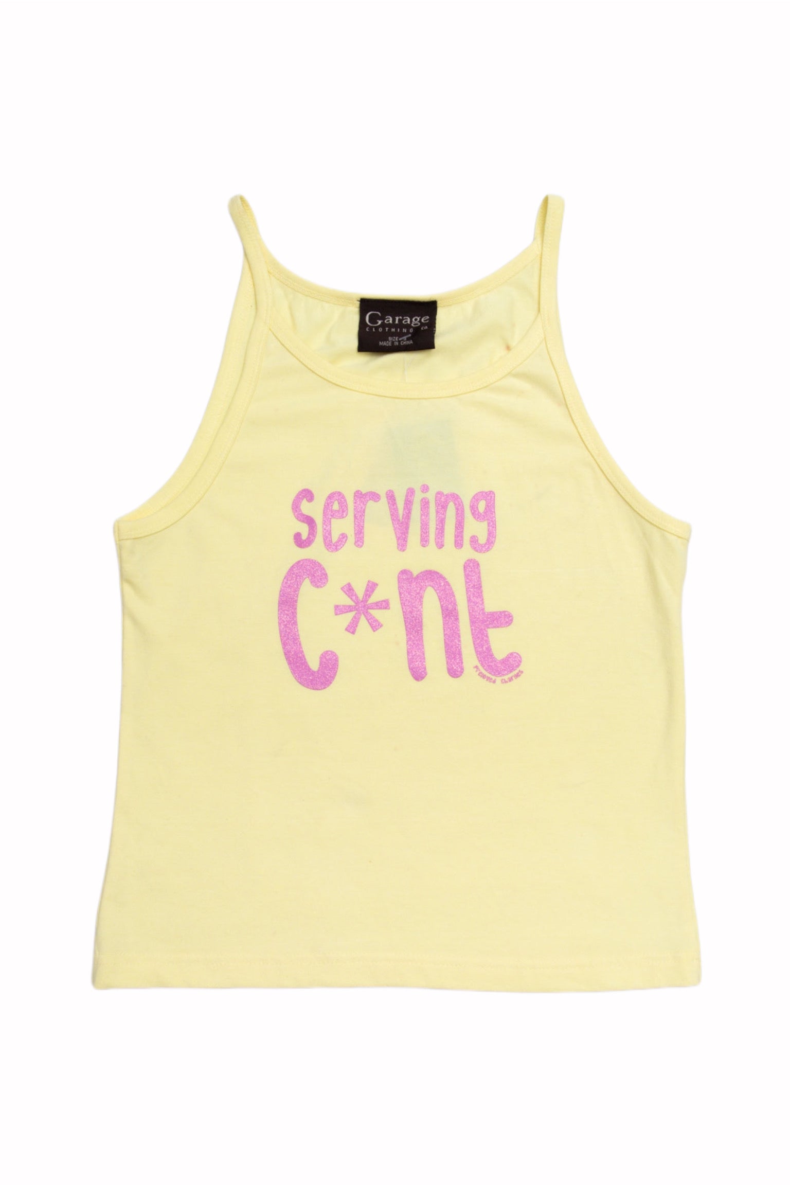 #05 Serving C*nt Yellow Tank | Size 8/10