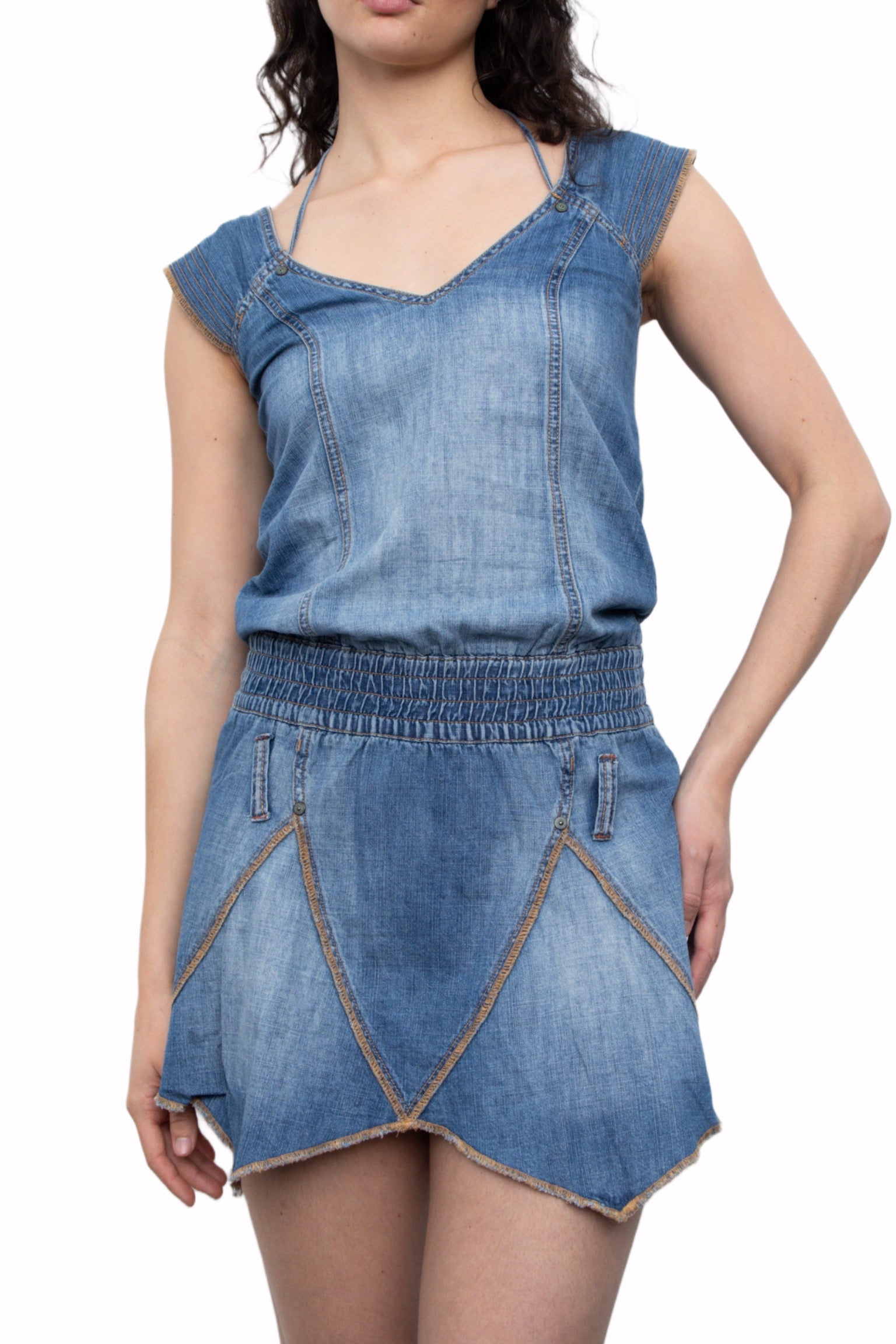 #63 MNG Jeans Denim Dress | Garden Brat | Size 8