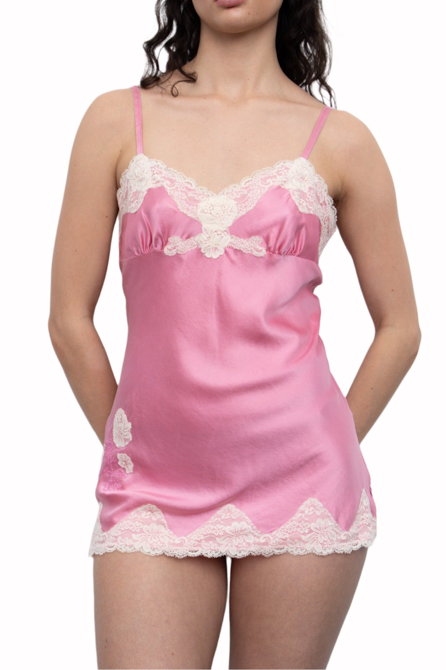 #27 Pink Silk Slip | Garden Brat | Size 8