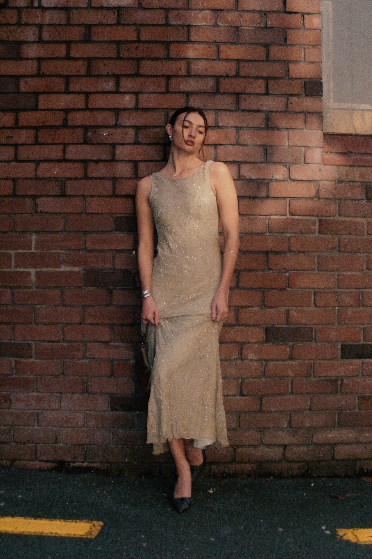 #176 Papéll Boutique silk slip maxi dress | c. 155 | size 10