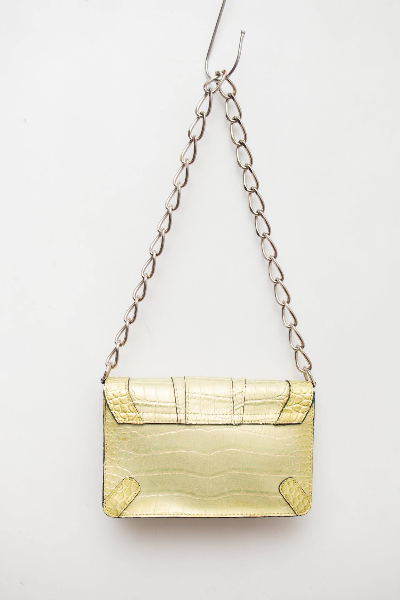#252 Crocodile print *green guess bag | c. 159