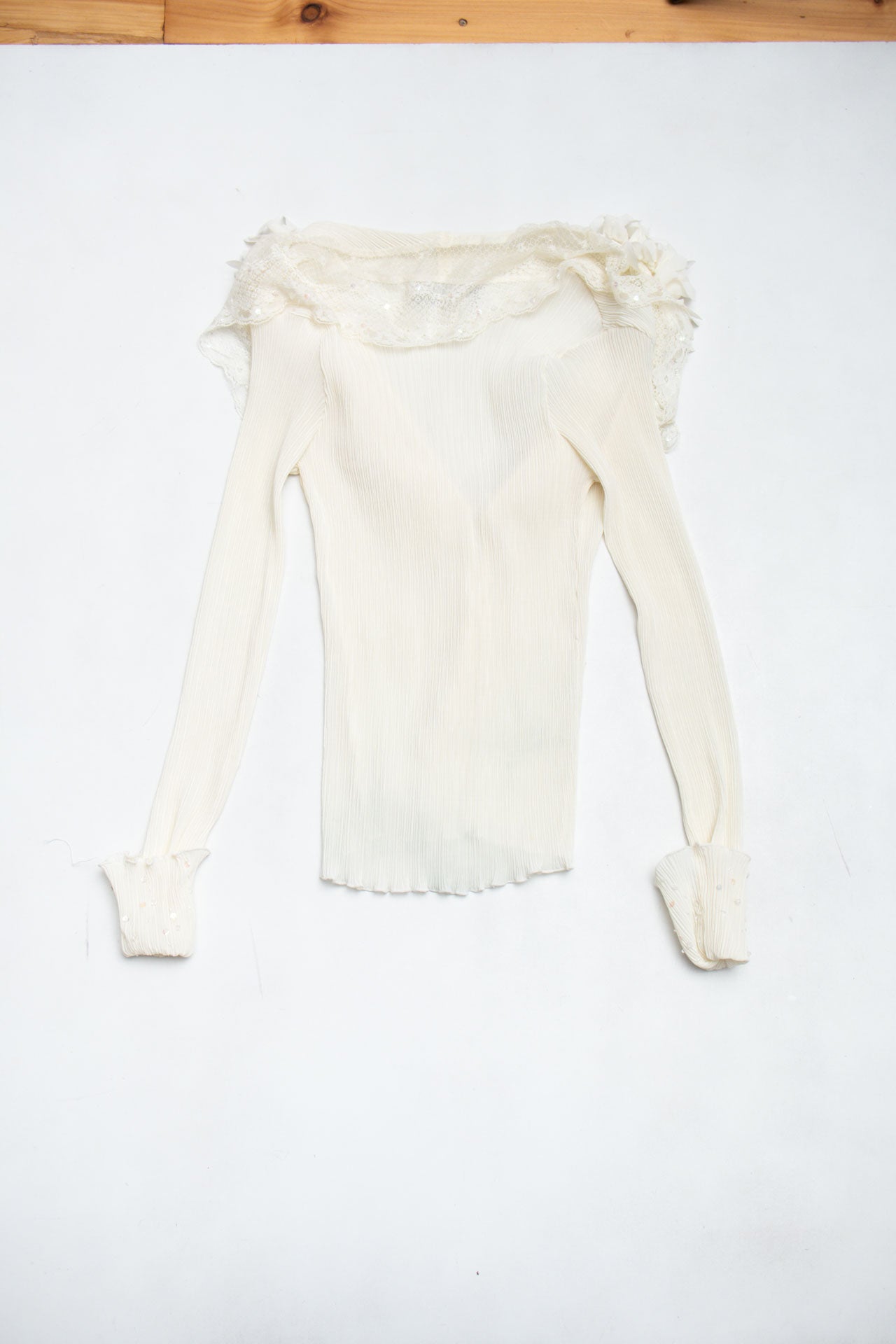 #92 Dressbarn pleated button sequin blouse | c. 153 | size 8/10