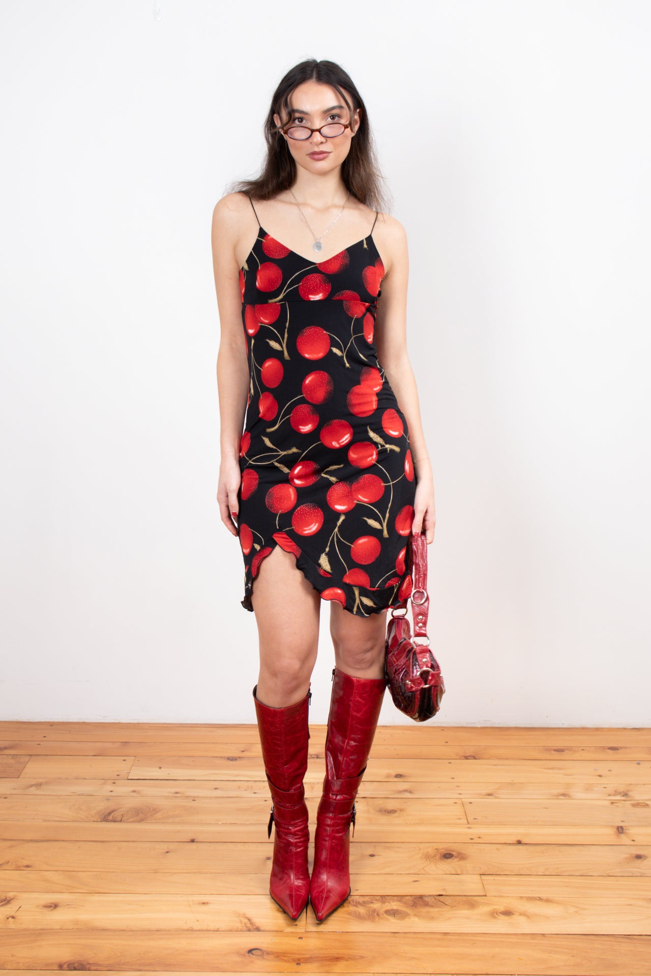 #01 Orsay cherry mini dress | c. 160 | size 8