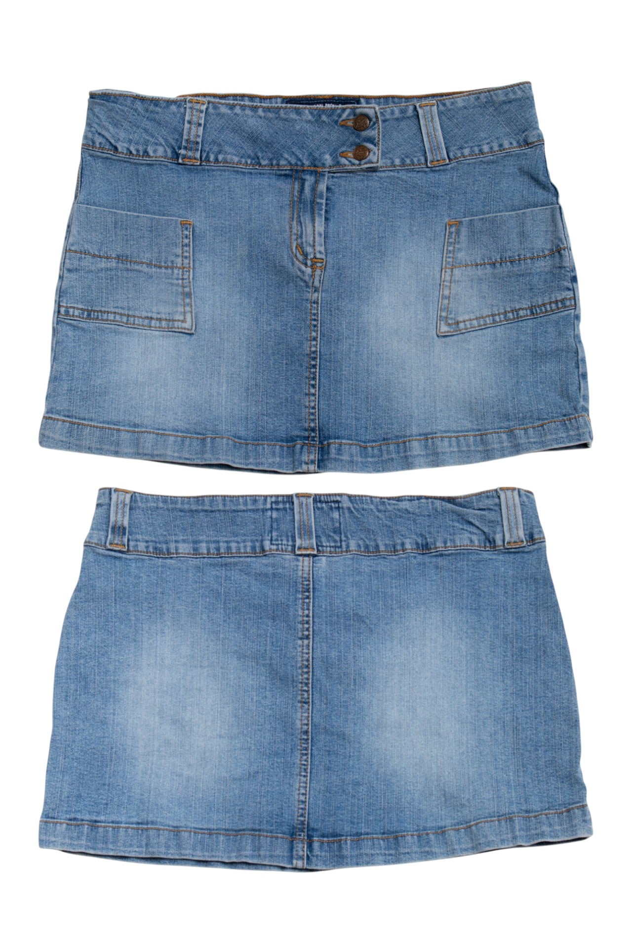 #144 Blue-asphalt Mini Skirt Blue | c. 189 | Size 8
