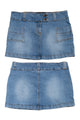 #144 Blue-asphalt Mini Skirt Blue | c. 189 | Size 8