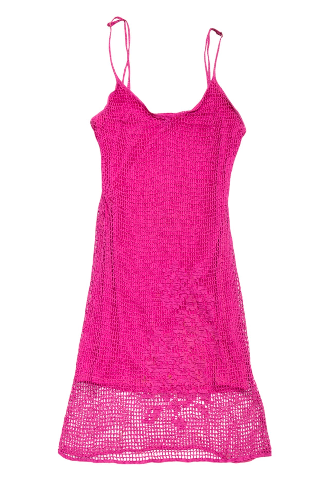 #123 Guess hot pink crochet midi | c. 153 | Size 8