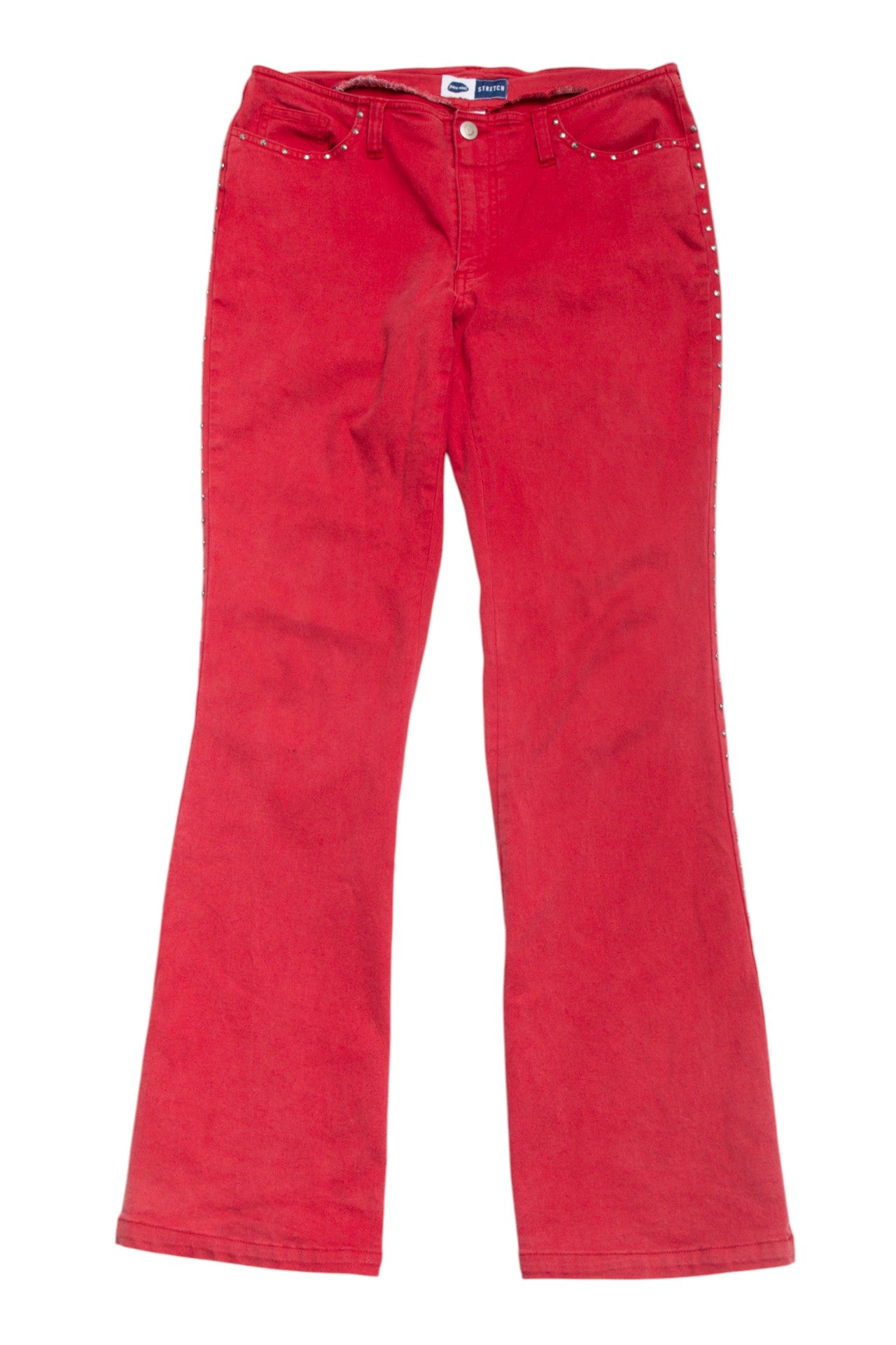 #124 Jeans West studded red flares | c. 153 | Size 10