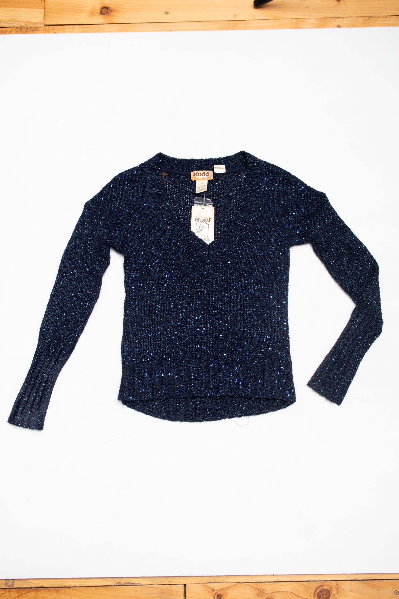 #130 Deadstock Y2K Mudd sequin knit | c. 153 | Size 8
