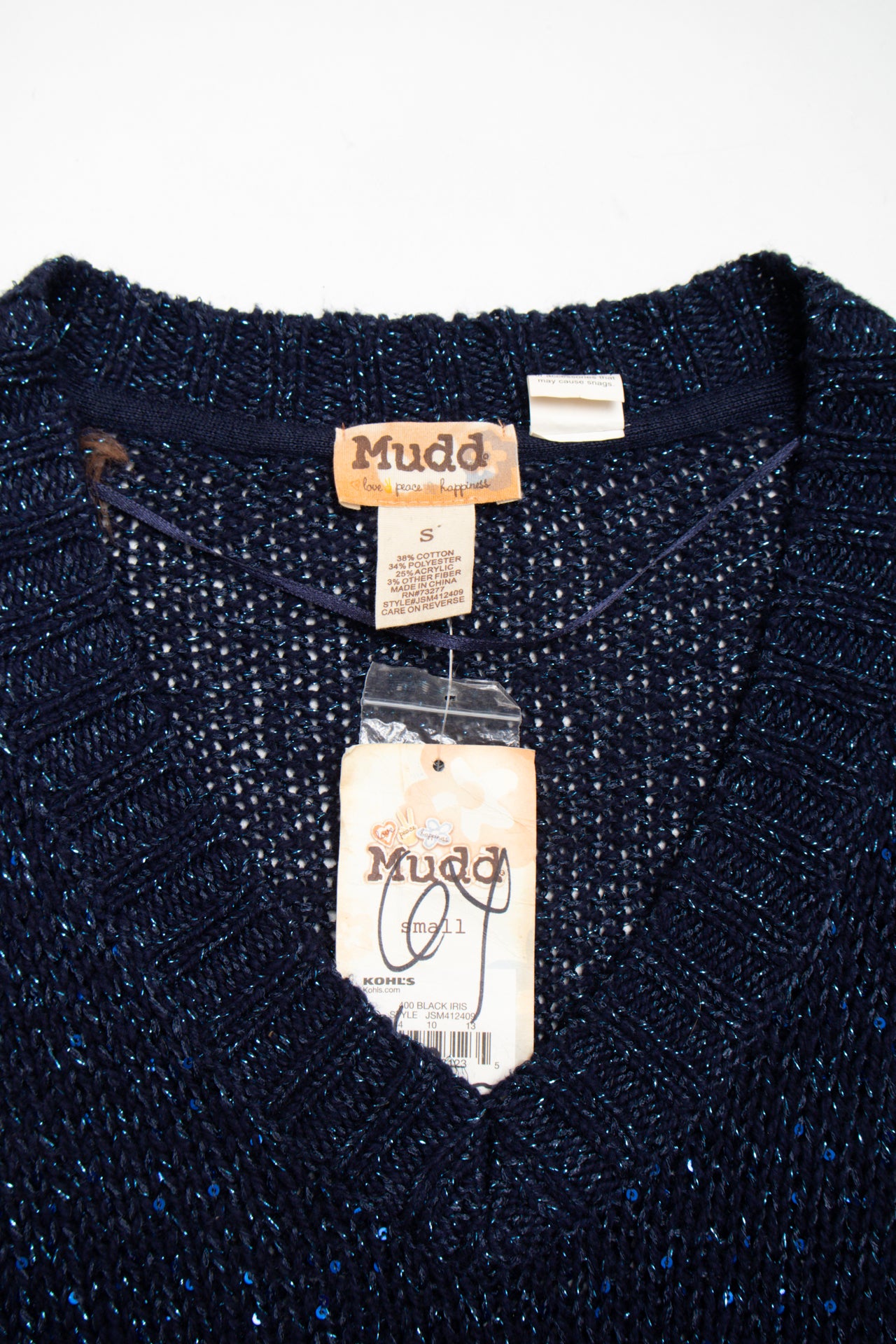 #130 Deadstock Y2K Mudd sequin knit | c. 153 | Size 8